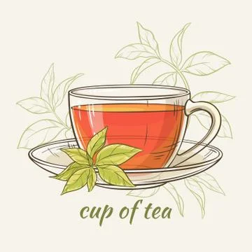 Cup of tea Stock Illustration