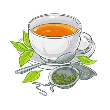 Cup of tea Illustrazione stock