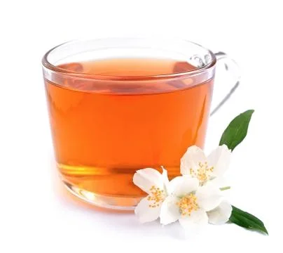 Cup of tea with jasmine Stock Photos