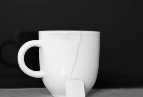 A cup of tea on the laptop Stock Photos