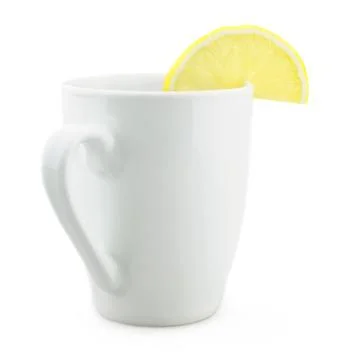 Cup of tea with lemon Stock Photos