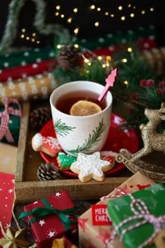 Cup of tea with lemon Foto stock