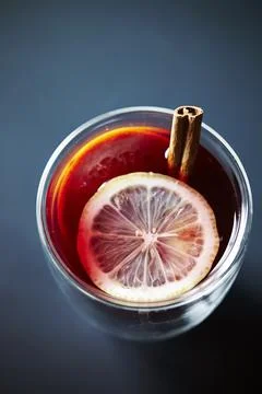 Cup of tea with lemon Stock Photos