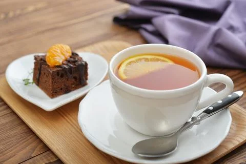 Cup of tea with lemon 写真素材