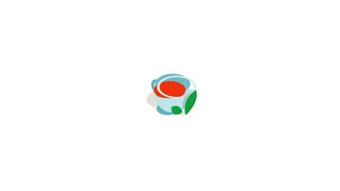 Cup of tea with mint leaf icon animation Video stock 161239798