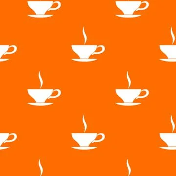 Cup of tea pattern seamless Stock Illustration