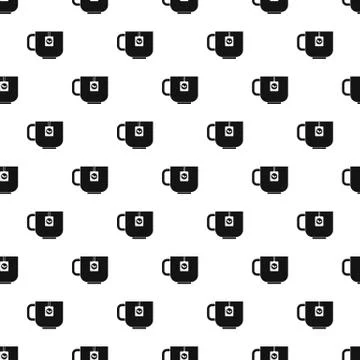 Cup of tea pattern, simple style イラスト素材