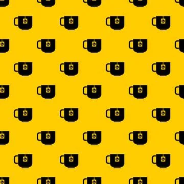 Cup of tea pattern vector Stock Illustration