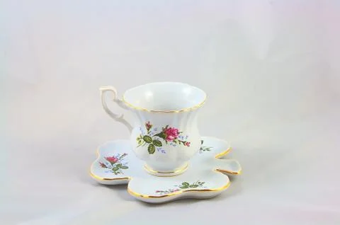 Cup for tea with saucer Stock Photos