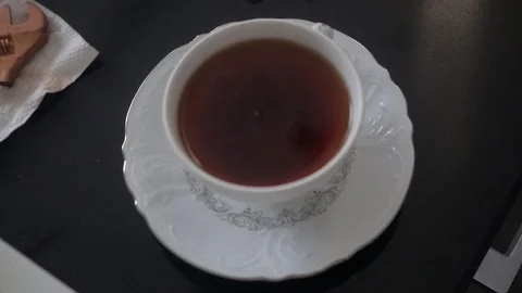 A cup of tea on the table Video stock 93948699