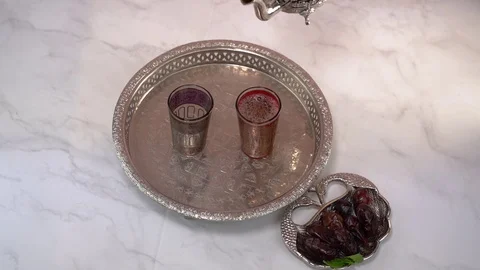 A cup of tea on a table Video stock 129382395