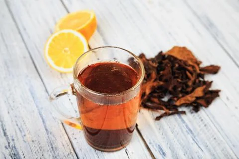 Cup of tea on table Stock Photos