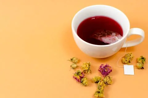 Cup with tea on the table Stock Photos