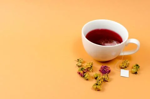 Cup with tea on the table Stock Photos