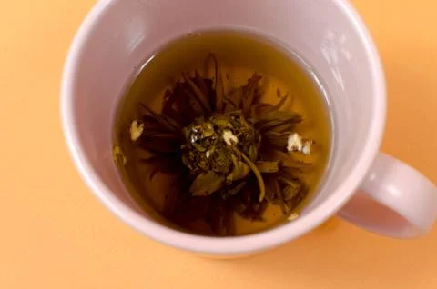 Cup with tea on the table Stock Photos