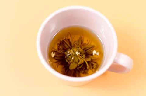 Cup with tea on the table Stock Photos