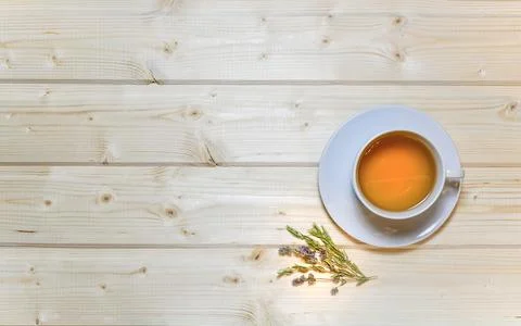 A cup of tea with thyme. Stock Photos