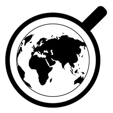 Cup of tea, top view. Continents silhouettes. Stock Illustration