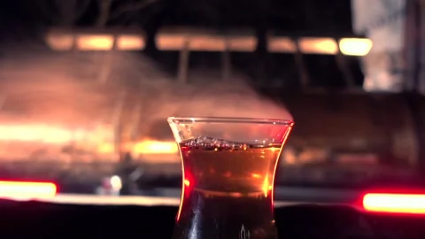 A cup of tea while waiting for the smoked meat in the smoker tonight, smoked thi Stock Footage 233068023