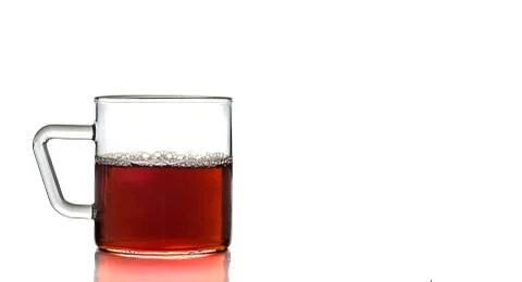 Cup of tea on white background Stock Photos