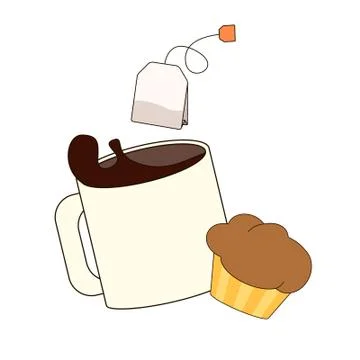 Cup of the tea for your ideas Stock Illustration