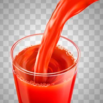 Cup of tomato juice Stock Illustration