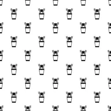 Cup with toothbrushes and toothpaste pattern Stock Illustration