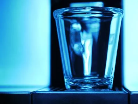 Cup Transparent Blue Light Stock Photos