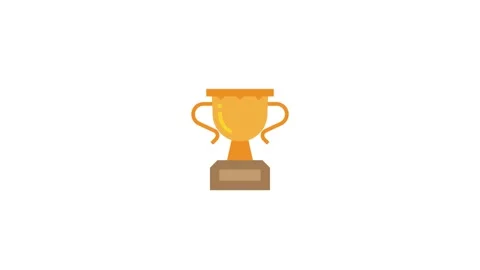 Cup, Trophy, Winner icon animation for Education motion graphics Stock Footage 149820530