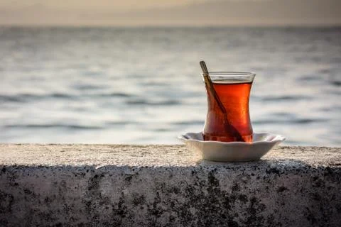 Cup of Turkish tea Stock Photos