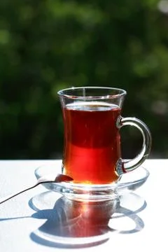 Cup Of Turkish Tea Stock Photos