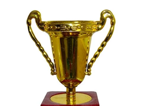 Cup-type trophy isolated on white Stock Photos