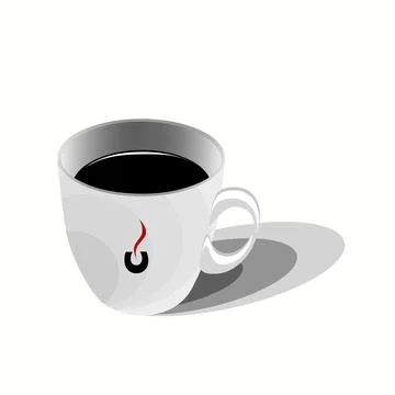 Cup vector, black coffee Stock Illustration
