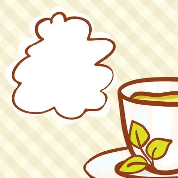 Cup Vector hand drawn background Stock Illustration