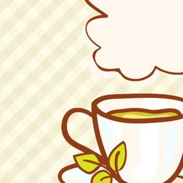 Cup Vector hand drawn background Illustrazione stock