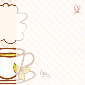 Cup Vector hand drawn background Stock Illustration