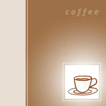 Cup Vector hand drawn background Stock Illustration