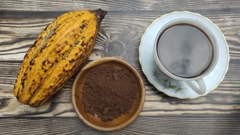 A Cup of Warm Chocolate Drink Stock Footage 314096987