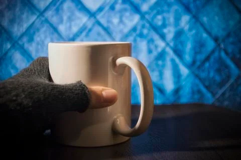 A cup of warm drink Foto stock