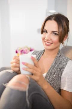 Cup of warm tea Stock Photos