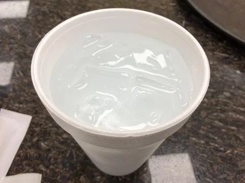 Cup of water with ice Stock Photos