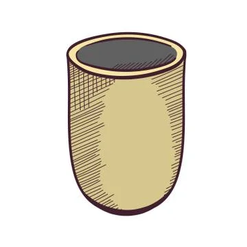 Cup On White Background Stock Illustration