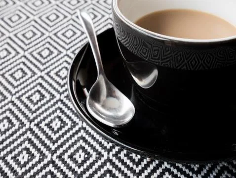 Cup of white coffee 스톡 사진