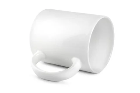 Cup white isolated Stock Photos