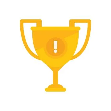 Cup win solution icon flat vector. Business problem 스톡 일러스트