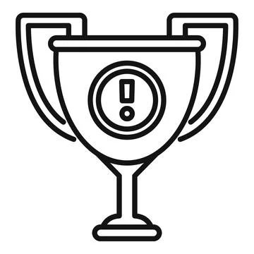Cup win solution icon outline vector. Business problem 스톡 일러스트