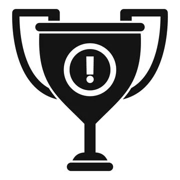 Cup win solution icon simple vector. Business problem 스톡 일러스트