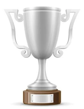Cup winner silver stock vector illustration Stock Illustration