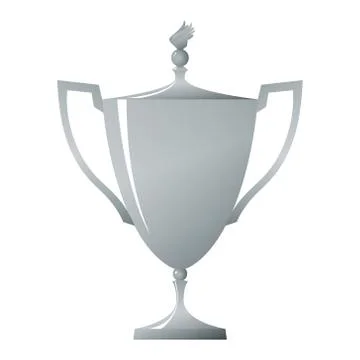 Cup of winner, silver trophy cup Stock Illustration