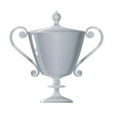 Cup of winner, silver trophy cup Stock-Illustration